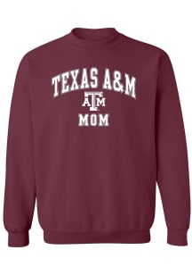 Texas A&amp;M Aggies Womens Maroon Mom Crew Sweatshirt