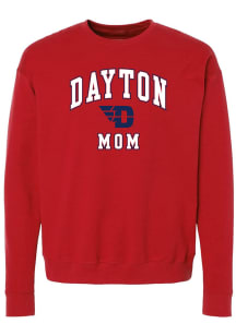 Dayton Flyers Womens Red Mom Crew Sweatshirt