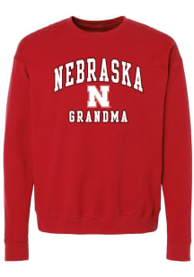 Womens Red Nebraska Cornhuskers Grandma Crew Sweatshirt