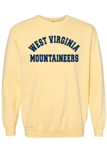 West Virginia Mountaineers Womens Yellow Simple Crew Sweatshirt