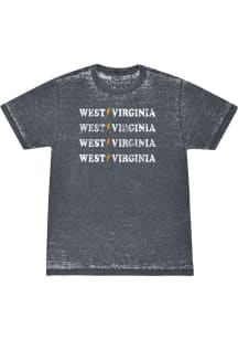 West Virginia Mountaineers Womens Navy Blue Burnout Short Sleeve T-Shirt