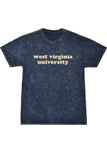 West Virginia Mountaineers Womens Navy Blue Mineral Wash Short Sleeve T-Shirt