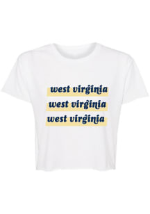 West Virginia Mountaineers Womens White Jade Short Sleeve T-Shirt