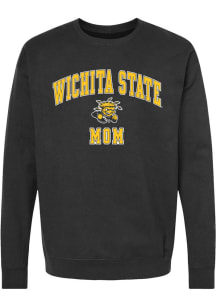 Wichita State Shockers Womens Black Mom Crew Sweatshirt