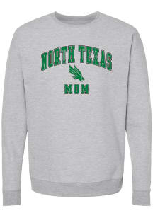 North Texas Mean Green Womens Grey Mom Crew Sweatshirt