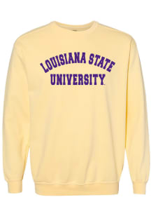 LSU Tigers Womens Yellow Classic Crew Sweatshirt