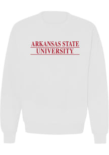 Arkansas State Red Wolves Womens White Jessie Crew Sweatshirt