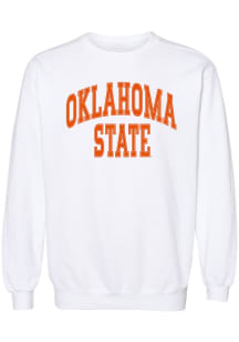 Oklahoma State Cowboys Womens White Boyfriend Crew Sweatshirt