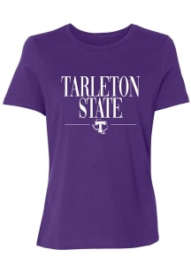 Tarleton State Texans Womens Purple Stella Short Sleeve T-Shirt