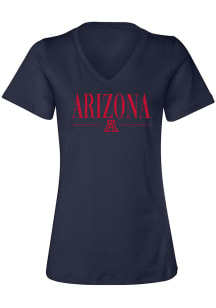 Arizona Wildcats Womens Navy Blue Perfect Short Sleeve T-Shirt