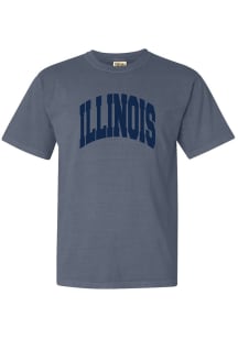 Illinois Fighting Illini Womens Blue Arched Short Sleeve T-Shirt