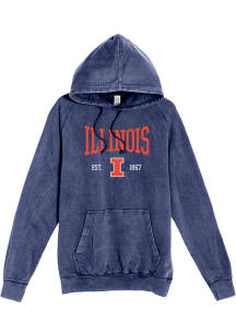 Womens Blue Illinois Fighting Illini Brooklyn Hooded Sweatshirt