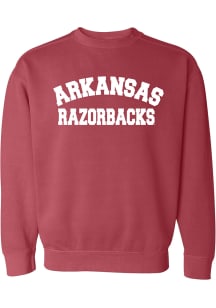 Arkansas Razorbacks Womens Crimson Classic Crew Sweatshirt