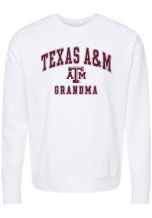 Texas A&amp;M Aggies Womens White Grandma Crew Sweatshirt