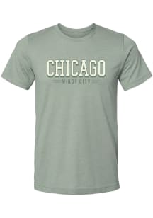 Chicago Green Wordmark Windy City Short Sleeve Fashion T Shirt