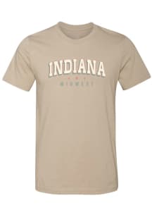 Indiana Tan Wordmark Stars Short Sleeve Fashion T Shirt
