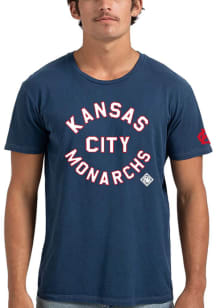 Kansas City Monarchs Unisex Navy Blue Round Short Sleeve T-Shirt
