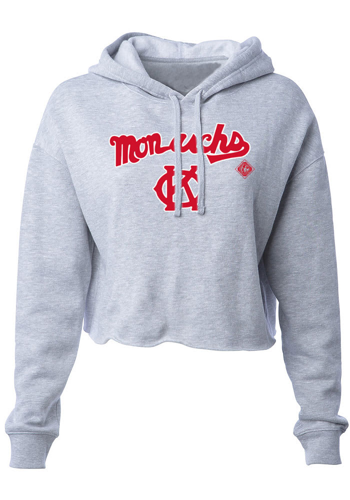 Kansas City Monarchs Womens Grey Wordmark Hooded Sweatshirt