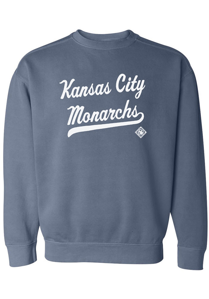 Kansas City Monarchs Womens Blue Script Crew Sweatshirt