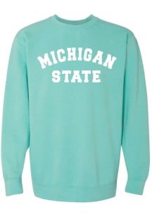 Michigan State Spartans Womens Green Classic Crew Sweatshirt