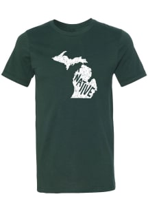 Michigan Green Native State Shape Short Sleeve Fashion T Shirt