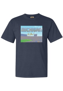 Michigan Wolverines Womens Navy Blue Snapshot Short Sleeve T-Shirt