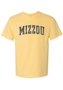 Missouri Tigers Womens Yellow Tiger Print Short Sleeve T-Shirt