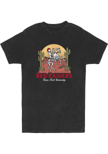 Texas Tech Red Raiders Womens Red Skeleton Short Sleeve T-Shirt