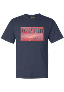 Dayton Flyers Womens Navy Blue Snapshot Short Sleeve T-Shirt