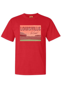 Louisville Cardinals Womens Red Snapshot Short Sleeve T-Shirt