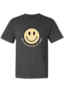 Iowa Hawkeyes Smiley Face Short Sleeve T-Shirt - Grey