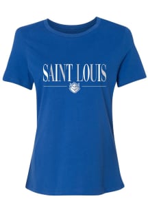 Saint Louis Billikens Womens Blue Stella Short Sleeve T-Shirt