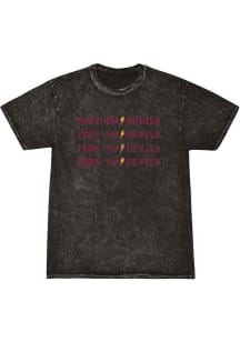 Arizona State Sun Devils Womens Grey Rose Mineral Wash Short Sleeve T-Shirt