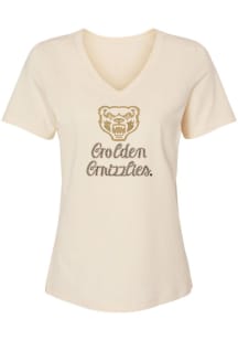 Oakland University Golden Grizzlies Womens Natural Perfect Short Sleeve T-Shirt
