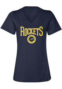 Toledo Rockets Womens Navy Blue Perfect V Short Sleeve T-Shirt