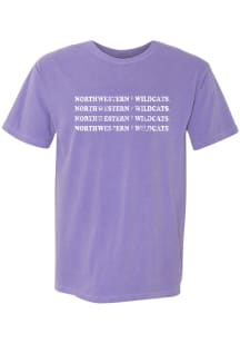 Northwestern Wildcats Womens Purple Unisex Tee Short Sleeve T-Shirt