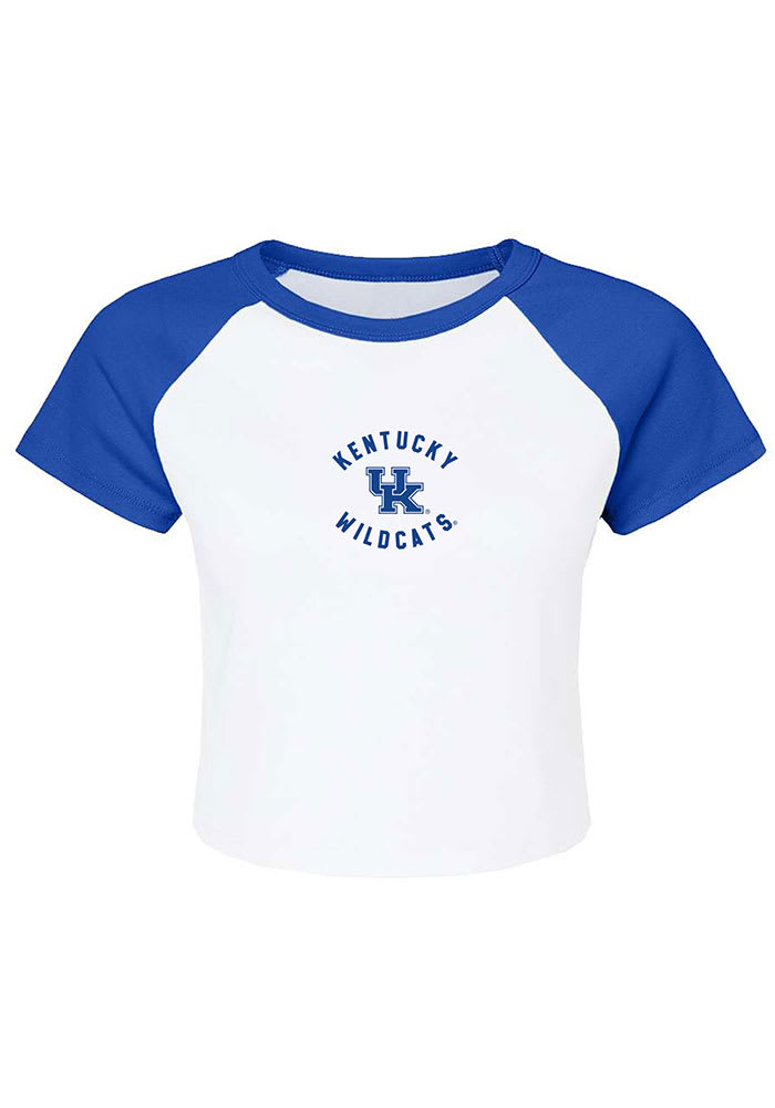 Kentucky Wildcats Womens White Phoebe Raglan Short Sleeve T-Shirt