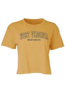 West Virginia Mountaineers Womens Gold Jade Short Sleeve T-Shirt