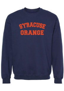 Summit Sportswear Syracuse Orange Womens Navy Blue Classic Jessie Crew Sweatshirt