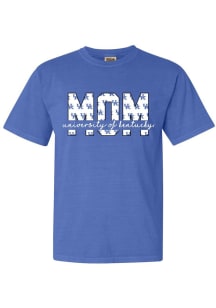 Kentucky Wildcats Womens Blue Mom Block Short Sleeve T-Shirt