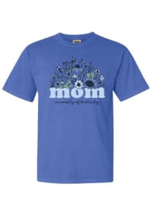 Kentucky Wildcats Womens Blue Floral Mom Short Sleeve T-Shirt