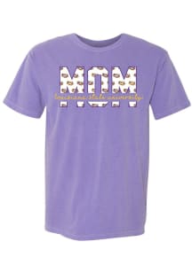LSU Tigers Womens Purple Mom Block Short Sleeve T-Shirt