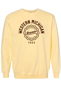 Western Michigan Broncos Womens Yellow Seal Crew Sweatshirt