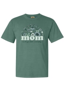 Michigan State Spartans Floral Mom Short Sleeve T-Shirt - Green