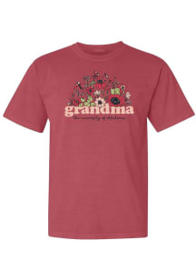 Oklahoma Sooners Womens Crimson Floral Grandma Short Sleeve T-Shirt