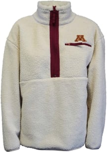 Womens Oatmeal Minnesota Golden Gophers Nina Qtr Zip