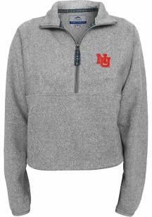 Womens Nebraska Cornhuskers Grey Summit Sportswear Karsen Qtr Zip