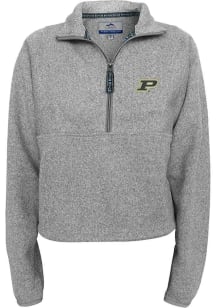 Womens Grey Purdue Boilermakers Karsen Qtr Zip