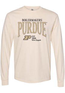 Womens Purdue Boilermakers Ivory Summit Sportswear Addie LS Tee