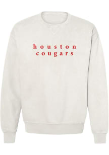 Summit Sportswear Houston Cougars Womens Natural Bailey Crew Sweatshirt